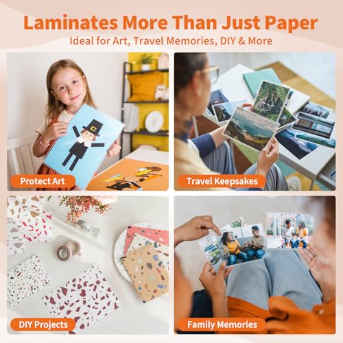 Binditek 11.5" x 9" Laminating Sheets 100 Pack Clear Glossy