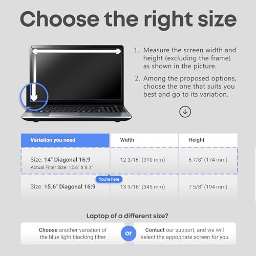 VINTEZ 14 Inches vin-182-AnB-14-BS Screen Protector for Laptop - Anti-Blue Light, Scratch Resistant, Glossy Finish