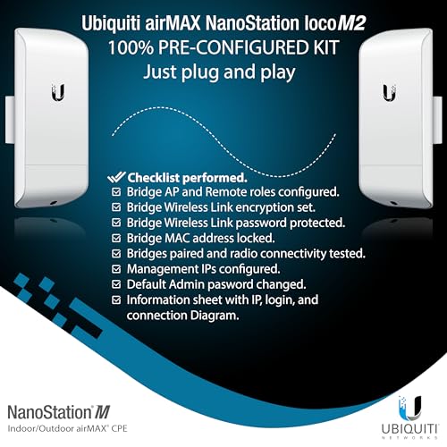 GOOD STORY 2 Pounds NanoStation Loco M2 IEEE 802.11 b/g/n 150 Megabits Per Second Wireless Access Point