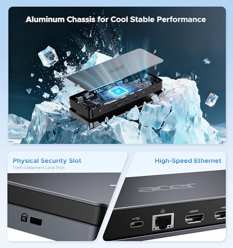 Acer 7.89in USB Docking Station with 110W PD and Triple Monitor Support