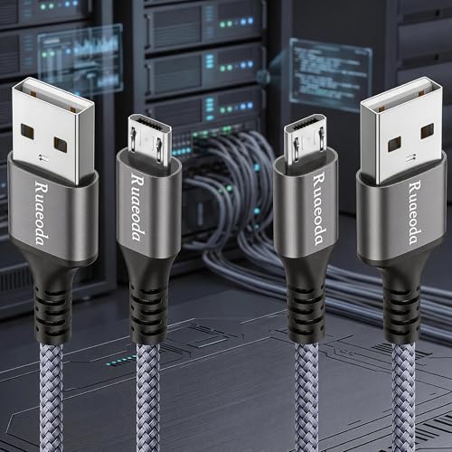 Ruaeoda 6ft Micro USB Cable rR142 Fast Charging Wire CE FCC RoHS USB 2.0