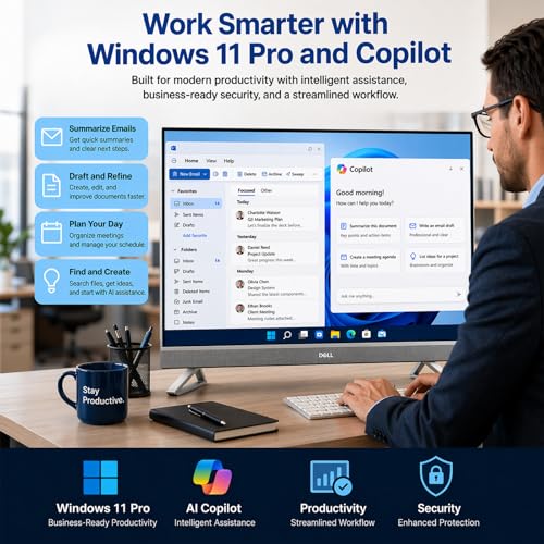 Dell 27'' Inspiron AIO 1920x1080 Intel Core i7 5.4GHz DDR5 32GB 1TB SSD NVIDIA GeForce MX570A Touchscreen All-in-One