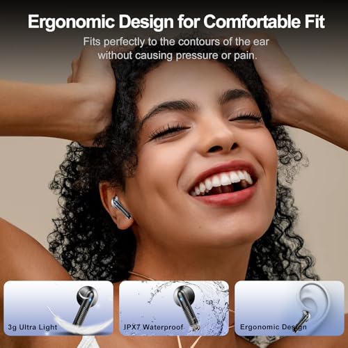 Niderson J51 Cables Wireless Earbuds Bluetooth 5.3 Language Translator Earbuds