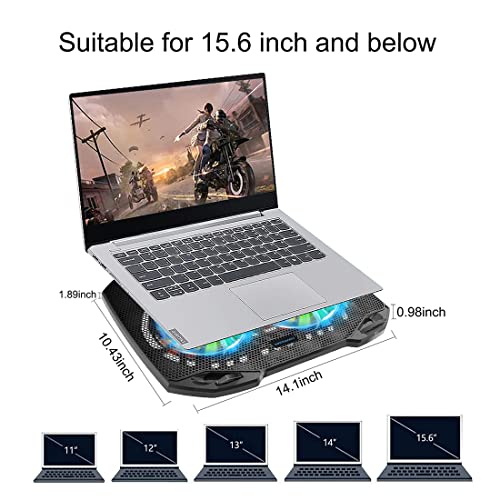 LIANGSTAR Laptop Cooling Pad 14.2" x 10.4" x 0.98" Metal 2 Fan Air Cooler
