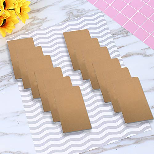 Yansanido 12 Count 5.5 x 3.5 Inches Brown Softcover Pocket Notebook 64 Pages 70 GSM 8 mm Ruled