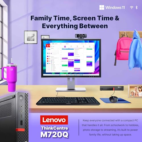 Lenovo ThinkCentre M720Q Mini PC | Windows 11 Pro | Intel Core i5-8400T | 16GB RAM + 500GB SSD | 1920x1080 | Micro Desktop Computer