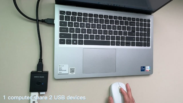 YINNCEEN 2 in 1 Out USB 3.0 Switch T26 Bi-Directional 5 Volts 800 Milliamps
