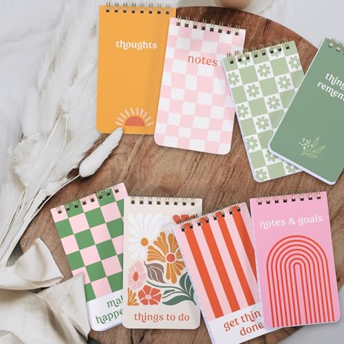 ZICOTO 3x5 Pocket Notebooks Set of 8 - Colorful Lined Mini Notepads