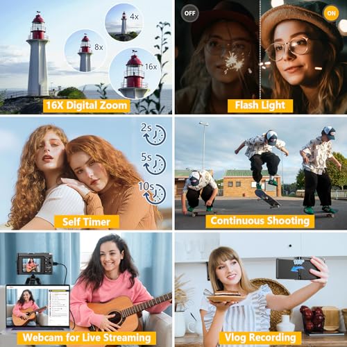 TEFTYMON 16mm DC101 64MP 4K Camera Compact Digital Vlogger