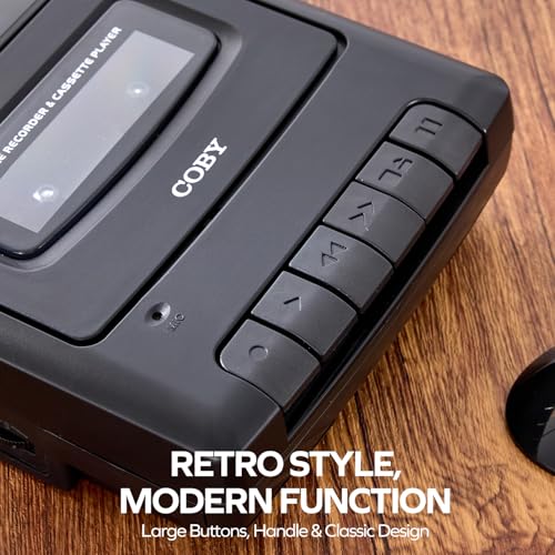 Coby 5.83" x 10.2" x 1.97" CVR-22 Cassette Recorder with Built-In Microphone