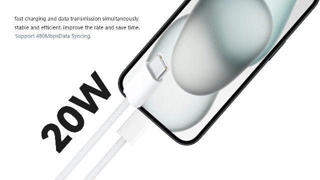CYQAPC 6FT USB Type C 20W Portable Charger for Cellular Devices A1720