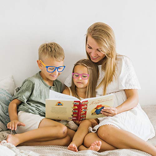 Okany 3 Count AUS903H&Blue&T Blue Light Blocking Glasses for Kids