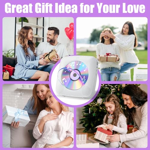 Gueray Portable CD Player Y-01 Bluetooth 5.0 2-Channel 1800mAh Audio CD Player
