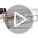 DUMOS 5 Tiers Bookshelf ZWJ-RU H 62.2in W 23.62in D 11.8in Metal