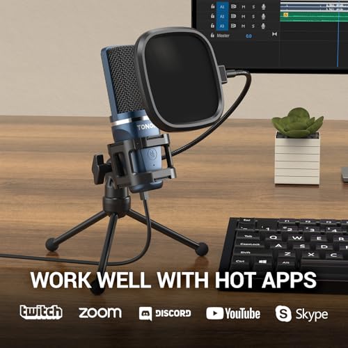 TONOR TC-777 USB Microphone with Stand and Pop Filter
