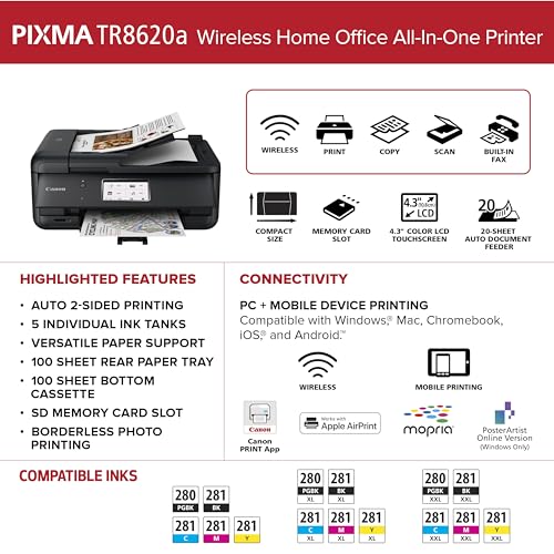 Canon 4451C032 Inkjet Printer 4800 x 1200 dpi Wireless Color All-in-One