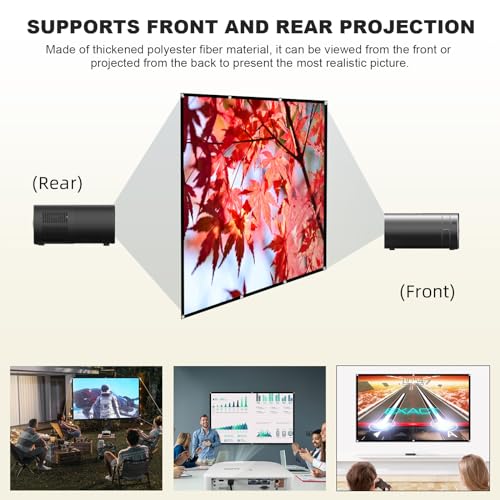 XINLEMY 150inches 4K 16:9 Projection Screen Polyester Matte