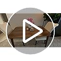 VASAGLE 33.4"D x 70.8"W x 29.5"H Extendable Dining Table UKDT090K01V1