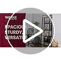 VASAGLE 4-Tier Ladder Shelf ULLS44X Floor Mount Steel Frame Rustic Brown and Ink Black