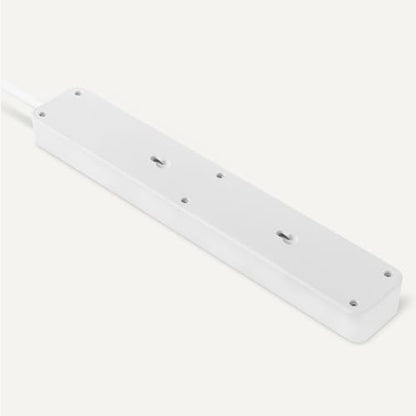 Amazon Basics 6-Outlet Surge Protector Power Strip AC-6UX-D00 Type B 125V 15A 600 Joules White 2-Pack