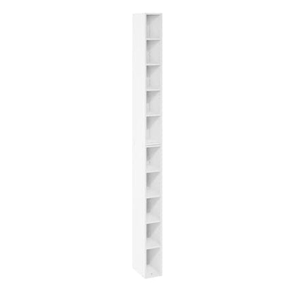 Furinno FULDA 10-Tier Shelf Bookcase 24384WH 5.91" Width 9.25" Depth 78.74" Height Rectangular