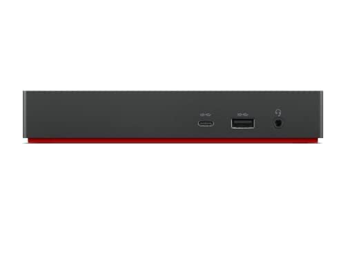 Lenovo 8.27" x 6.22" USB-C Dock 40AY0090, 65 Watts, 2 HDMI Ports, 3 USB Ports, Black