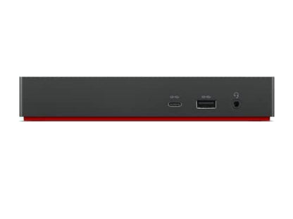 Lenovo 8.27" x 6.22" USB-C Dock 40AY0090, 65 Watts, 2 HDMI Ports, 3 USB Ports, Black
