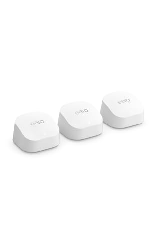 Amazon eero 6+ Mesh Wifi System Gigabit Speed Coverage 4500sqft 3-Pack