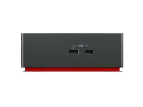 Lenovo 8.27" x 6.22" USB-C Dock 40AY0090, 65 Watts, 2 HDMI Ports, 3 USB Ports, Black
