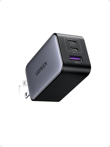 UGREEN 65W CD244 3-Port USB-C Wall Charger - Compact Fast Charging Power Adapter
