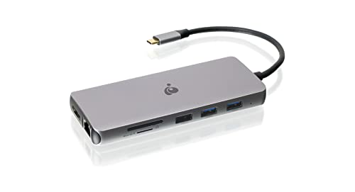 IOGEAR 6.3" x 3.6" x 0.7" GUD3C4K3P USB Type C Docking Station with 11 Ports, 2 HDMI, 100W Power Delivery