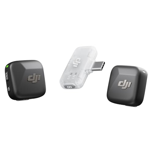 DJI 2 Transmitters 1 Receiver DMMT01 Wireless Microphone System Mini Lavalier Omnidirectional