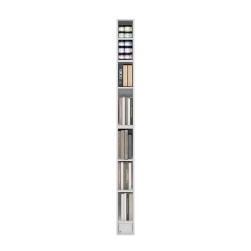 Furinno 8-Tier FULDA Bookcase 9.25 x 5.91 x 70.87 Space Saving Shelving Unit