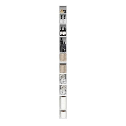Furinno FULDA 10-Tier Shelf Bookcase 24384WH 5.91" Width 9.25" Depth 78.74" Height Rectangular