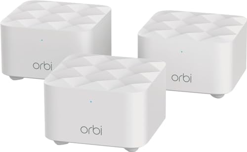 Netgear RBK13 AC1200 Whole Home Mesh WiFi System Router Model RBK13-100NAS Dual-Band 4500 sq ft Coverage