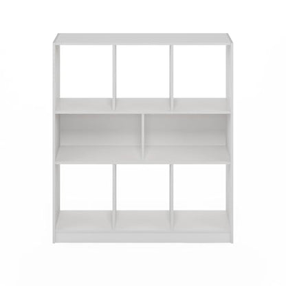 Furinno DALY Horizontal Cube Storage Organizer Bookcase 24121WH