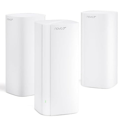 Tenda ME6 Pro-3 Pack WiFi 7 Mesh System Dual-Band Whole Home Coverage (6600 sq. ft.), 3 Ports, 5100 Mbps, MLO, Ethernet Backhaul