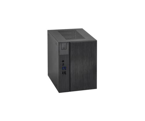 ASRock DeskMeet X300 Mini PC Barebone Kit - AMD AM4 Socket, Ryzen 5000-3000G Support, DDR4-3200MHz, PCIe 3.0 x16, Dual M.2, 500W PSU