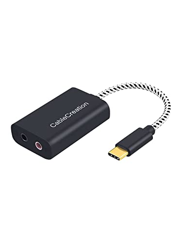 CableCreation 9.37x6.22x0.52in Type C Adapter CD0483 External Sound Card