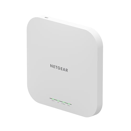 NETGEAR WAX610 WiFi 6 Dual-Band Wireless Access Point - 802.11ax - Indoor - 2500 sq ft Coverage