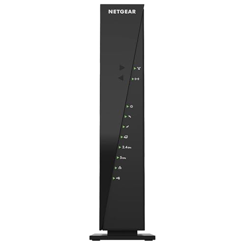 NETGEAR C6300 Cable Modem WiFi Router Combo DOCSIS 3.0 AC1750 1600 sq. ft. Coverage Ethernet 4 Ports