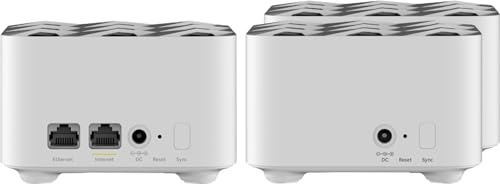 Netgear RBK13 AC1200 Whole Home Mesh WiFi System Router Model RBK13-100NAS Dual-Band 4500 sq ft Coverage