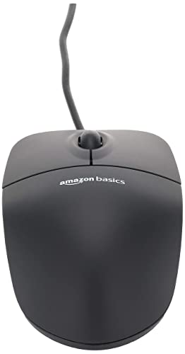 Amazon Basics 3-Button USB Wired Mouse MSU0939