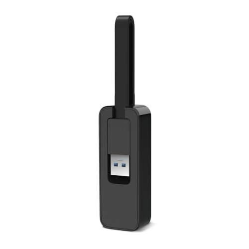 TP-Link USB to Ethernet Adapter UE306, Gigabit Ethernet, USB 3.0, Black, 2.8"L x 1"W x 0.6"H