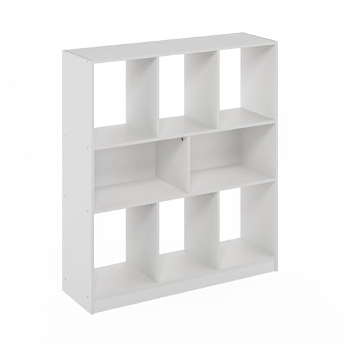 Furinno DALY Horizontal Cube Storage Organizer Bookcase 24121WH