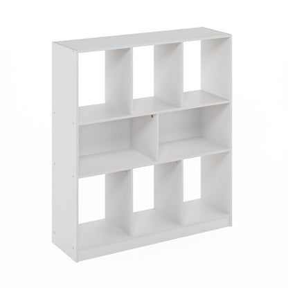Furinno DALY Horizontal Cube Storage Organizer Bookcase 24121WH