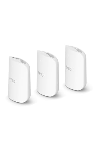 Amazon eero Pro 7 3-Pack Tri-Band Mesh Wi-Fi 7 Router - 5 Gbps, 6000 sq. ft. Coverage