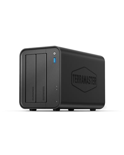 TERRAMASTER F2-425 2-Bay Network Attached Storage, Intel x86 Quad-Core CPU, 4GB RAM, 2.5GbE LAN, Multimedia Server