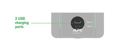 APC 1200VA Line Interactive UPS Model BVK1200M2 650W Battery Backup AC/DC