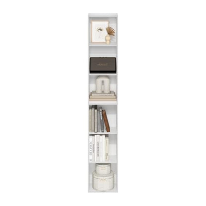 Furinno 12.1 Inch LUDER 24009 WH 6-Tier Wall Mount Bookshelf for Home Use